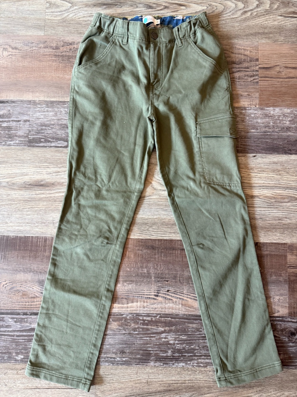 Mini Boden Olive Green Slim Cargo Pants